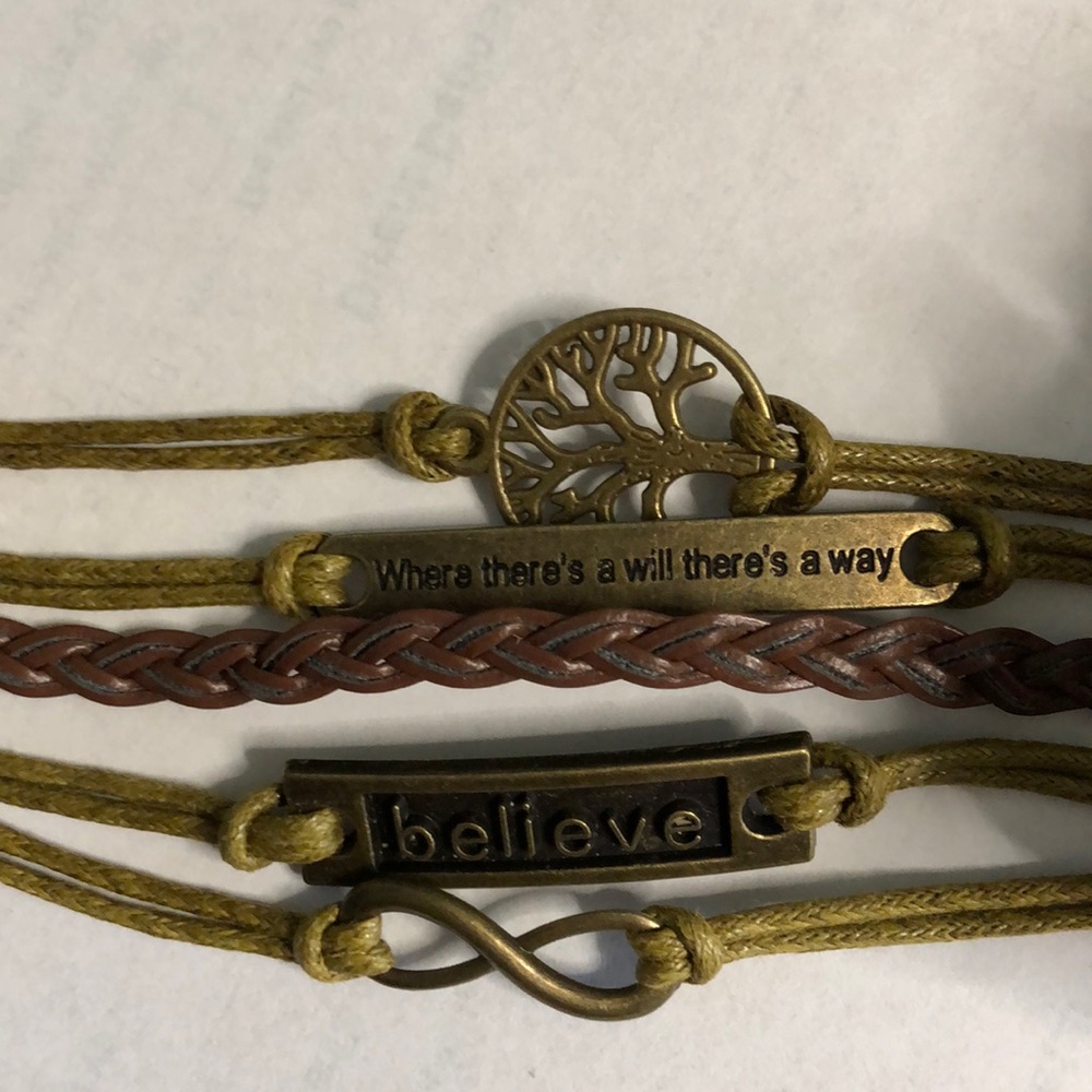 Inspirational multi strand bracelet